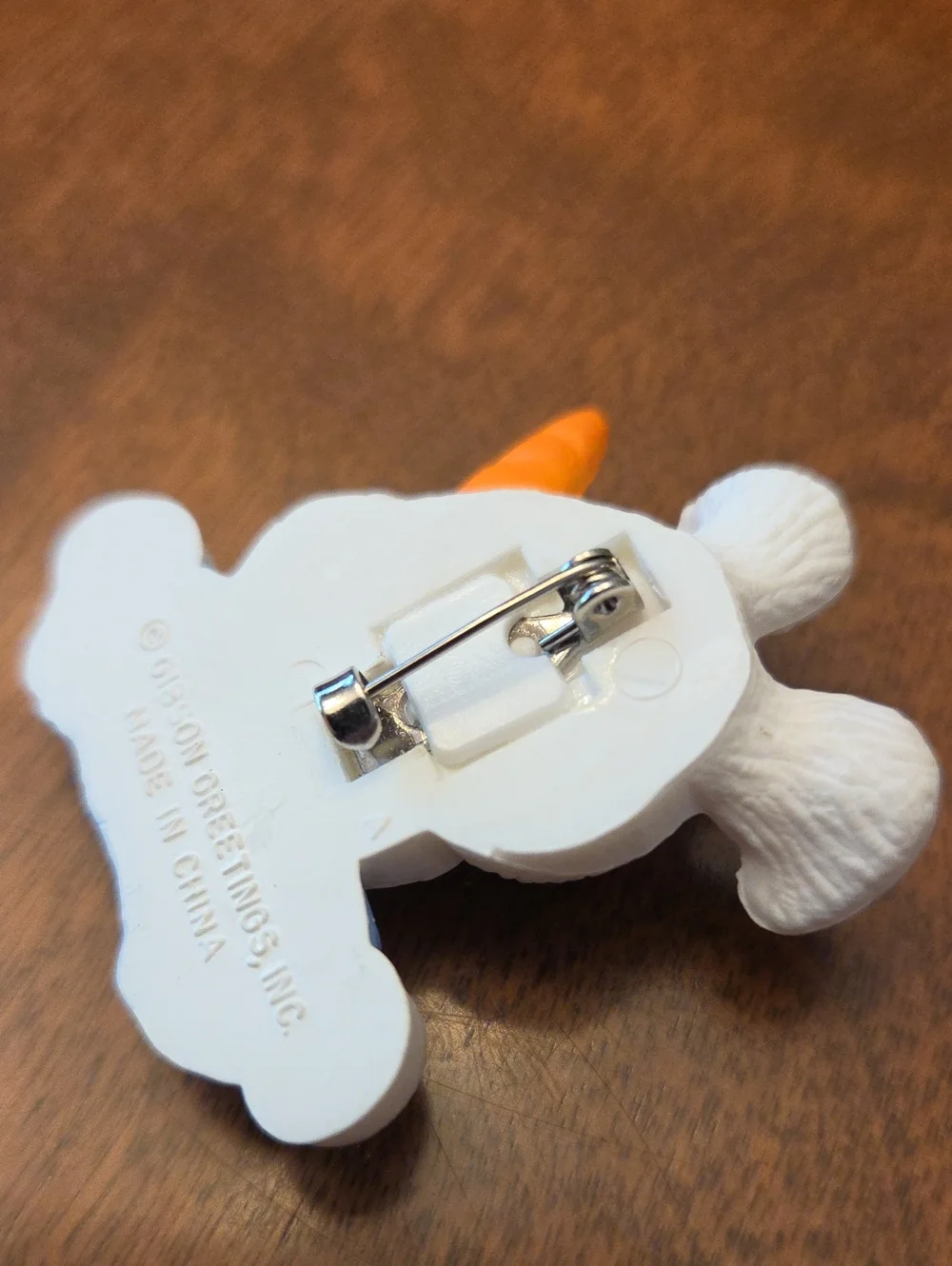 Cute Bunny with Carrot Pin/ Brooch By Gibson Greetings Inc